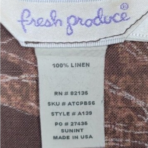 Fresh Produce linen top, loose, flowy, floral, multicolor, fall - Picture 9 of 9